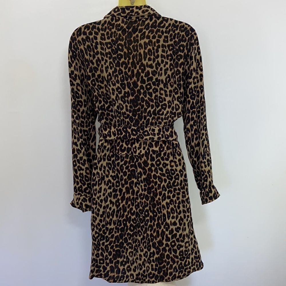 Faithfull The Brand Dress “Frida” Leopard Wrap MIDI Sz 4 Excellent Nwot! - Picture 7 of 8